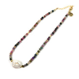 Tourmaline with Baroque Pearl Necklace