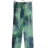 Green and Blue Tie Dyed Silk Pants / RAQUEL ALLEGRA - Size 0