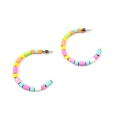 Multicolor Shout Out Hoop Earrings / ROXANNE ASSOULIN - One Size