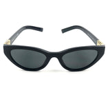 Black Cat Eye Gold Logo Sunglasses / MIU MIU - One Size
