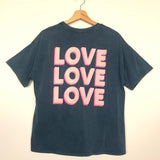 Teal Blue "LOVE" Cotton Tee - One Size