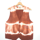 Caramel Tie-dye Cotton Sleeveless Vest - One Size