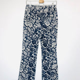 Blue ELLIS Floral Cropped Jeans / ULLA JOHNSON - Size 2