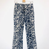 Blue ELLIS Floral Cropped Jeans / ULLA JOHNSON - Size 2