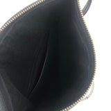 Black ROCK HEART Studded Leather Envelope Chain Clutch / ZADIG & VOLTAIRE