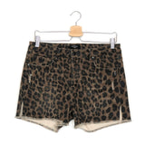 Leopard Jean Shorts / HEARTLESS JEANS - Size L