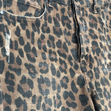 Leopard Jean Shorts / HEARTLESS JEANS - Size L