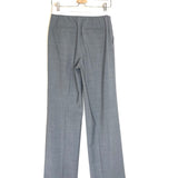 Heather Grey/White Pleat-detail Wool-blend Logo-waistband Trousers / ALEXANDER WANG - Size US 6