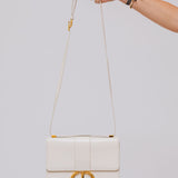 White Latte 30 Montaigne Shoulder Medium Bag / DIOR