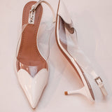 White COEUR Slingback Pumps / ALAIA - Size 38