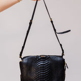 Black Python IGOR Shoulder Bag / JEROME DREYFUSS