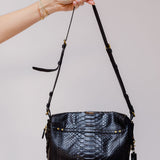 Black Python IGOR Shoulder Bag / JEROME DREYFUSS