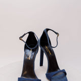 Blue Denim BEA Heeled Sandals / SAINT LAURENT - Size 40