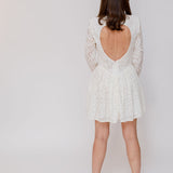 White Backless Lace Mini Dress / ZIMMERMANN - Size 2