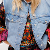 Blue TYRA Denim Frayed Jacket / ISABEL MARANT - Size 38