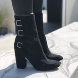 Black Studded Ankle Boots - model MERLI / LAURENCE DACADE - Size 39.5