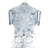 Acid Wash Denim MONDELAN Tailored Panels Snap-Button Playsuit / IRO - Size 36