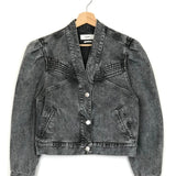 Acid Wash HACENE Cropped Denim Jacket / ISABEL MARANT ETOILE - Size 36