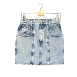 Acid-Washed HONDO Denim Mini Skirt / ISABEL MARANT ETOILE - Size 36