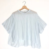 Almond Cotton -Silk Blend Oversized Top / CROSSLEY - Size S