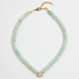 Amazonite and Harlequin Opal Cushion Necklace / SHIREL BELLAICHE