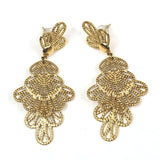 Amélie Filigree Leaf Drop Earrings