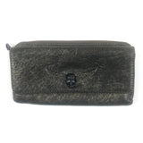 Antique Bronze FANNY BUBBLE Skull Wings Wristlet Deluxe Purse / ZADIG & VOLTAIRE - One Size