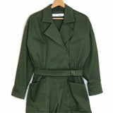 Army Green BELO Belted Cotton-blend Twill Playsuit / IRO - Size 34