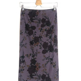 Aubergine NAELLA Printed Mesh Midi Tube Skirt / ROUJE - Size 34