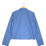 Azzurro Blue Button-down Poplin Long Sleeves Shirt / MIU MIU - Size 36