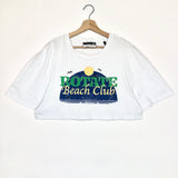White Beach Club-print Crop T-shirt / ROTATE BY BIRGER CHRISTENSEN - Size XS