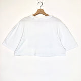 White Beach Club-print Crop T-shirt / ROTATE BY BIRGER CHRISTENSEN - Size XS
