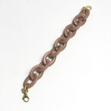 Dark Beige Acrylic Chain Link Bracelet / MILE MILA