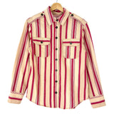 Beige and Red GELVA Striped Cotton-Jacquard Shirt / ISABEL MARANT ETOILE - Size 36