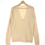 Beige APPLE Cashmere V-neck Jumper / ZADIG & VOLTAIRE - Size L