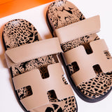 Beige Argile CHYPRE Flat Sandals / HERMES - Size 37.5