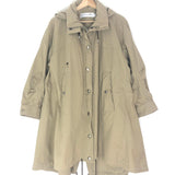 Beige BEE Embroidered Cotton Hooded Coat / CHRISTIAN DIOR - Size XS