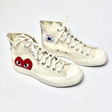 Beige Chuck 70 Printed Canvas High-top Sneakers / CONVERSE X COMME DES GARCONS PLAY - Size 41