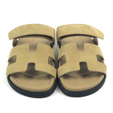 Beige CHYPRE Suede Sandals / HERMES - Size 39