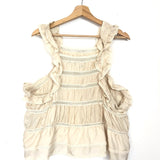 Beige CLARK Silk Ruffled Top / ISABELMARANT - Size 40