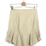 Beige Cotton Linen-blend Ruffled Skirt / ISABEL MARANT ETOILE - Size 38