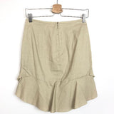 Beige Cotton Linen-blend Ruffled Skirt / ISABEL MARANT ETOILE - Size 38