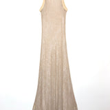 Beige Crystal Embellished HOLLYWOOD Mesh Midi Dress / SANDRO