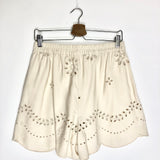 Beige English Embroidered Shorts / OBJECT - Size 38