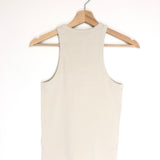 Beige  EVA Ribbed Tank Top / ANINE BING - Size S
