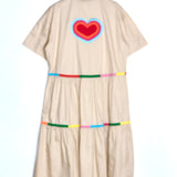 Beige EXUMA CAEYS Embroidered Organic Cotton Maxi Dress / MIRA MIKATI - Size 38
