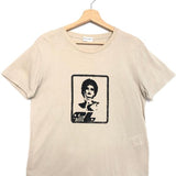 Beige Graphic Printed Cotton Jersey Tee / YVES SAINT LAURENT - Size XS