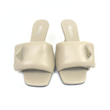 Beige Logo Soft Padded Leather Sandals / PRADA - Size 39