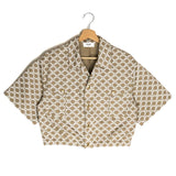 Beige Logo Cropped Cotton Jacket / CELINE - Size 38