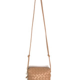 Beige LOOP Mini Intrecciato Leather Camera Crossbody Bag / BOTTEGA VENETA